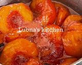 A picture of step 2 of Peach Simple Syrup:.