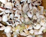 A picture of step 2 of My Garlic Mushroom & Chicken mixed in pasta 😘#Mainmeal.
