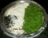 A picture of step 5 of Hara mater ke puri.