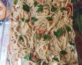 Une image de l'étape 5 de Crevettes, tomates cerises et feta.