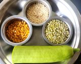 A picture of step 1 of Mix Dal Bottlegourd Mini Pan Cake - Mix Dal Lauki Chilla.