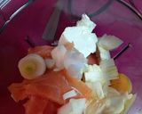 Foto del paso 1 de la receta: Huevos rellenos de salmón ahumado y bacalao ahumado
