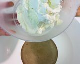A picture of step 4 of Coffee ice cream ☕️ with dark chocolate 🍫 chips!!.