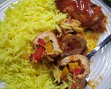 Foto langkah ke 7 dari resep Briyani rice with chicken rolls.