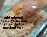 A picture of step 4 of Yam dogs.