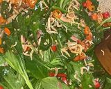 Foto langkah ke 3 dari resep Tumis Sayur Daun Gingseng Bunga Pepaya Kecombrang.