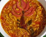 A picture of step 5 of Sev tamatar sabji.