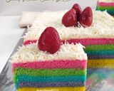 Foto langkah ke 7 dari resep Steamed Rainbow Cake Ny. Liem.