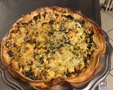 Une image de l'étape 18 de Tarte au poulet blettes et champignons au curry et feuilles de brick.