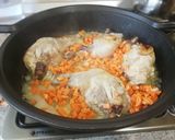 Foto del paso 4 de la receta Potaje de garbanzos con pollo y espinaca