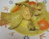 Gambar langkah 8 resipi Ikan Merah Masak Lemak Cili Padi+Mangga Muda.
