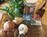 A picture of step 1 of Mushroom Spaghetti Bolognese.