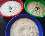 Foto langkah ke 4 dari resep Bolu kukus lapis 3 rasa (pandan, black forest, vanilla).