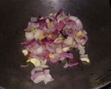 A picture of step 1 of Methi Malai Matar.