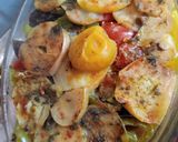 Lecsós 🐟🎏🐟hal-filé🌶️🍅🫑🧅🧄🥗 recept fázis 7 fotója