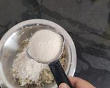 A picture of step 1 of Doodhi Muthiya.