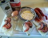 Foto del paso 1 de la receta San Jacobo de bacalao con mahonesa de sesámo