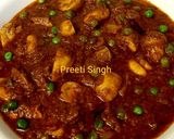 मटर मशरूम (matar mushroom recipe in Hindi) रेसिपी चरण 8 फोटो