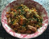 Foto del paso 1 de la receta: Arroz con salchichas y maíz
