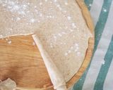 A picture of step 11 of White chapati (oiled thrice and rolled out twice).