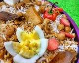 A picture of step 8 of Chana Pulao.