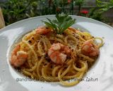 Foto langkah ke 6 dari resep Spagetti Udang Minyak Zaitun #pr_olahanudang.