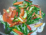 Oseng ampela tahu pedas