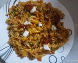 A picture of step 3 of Masala pasta.