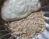 A picture of step 2 of Chia milet oats breakfast bowl.