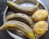 कच्ची केळी आणि बटाट्याचे उपवासाचे कटलेट (kacchi kedi ani batatyache cutltes recipe in marathi) रेसिपी स्टेप 1 फोटो 