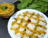 A picture of step 10 of Moong Dal Palak with Boiled Rice 😋.