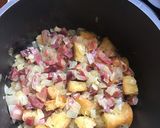Foto del paso 4 de la receta: Canutos de habitas con tacos de jamón y huevo