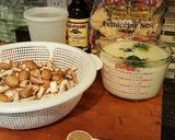 A picture of step 4 of Swedish Meatballs and Egg Noodles in a Creamy Sauce.