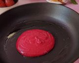 A picture of step 3 of Red Velvet Pancakes with Nutella.