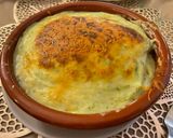 Foto del paso 8 de la receta: Moussaka de rape y langostinos con bechamel de albahaca