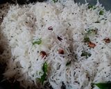 A picture of step 18 of Chickpea Spinach Pearls in Peanut rice And Cucumber Peanut raita.