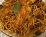 Foto del paso 6 de la receta Pollos salteados con champiñones y espaguetis