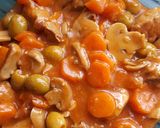 Une image de l'étape 6 de Sauté de porc aux olives et champignons au Cookeo ou faitout.