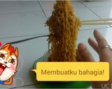 Foto langkah ke 8 dari resep Tips membuat mie terbang anti gravitasi.