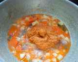 A picture of step 8 of Turnip sambar rice.