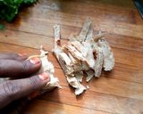 A picture of step 1 of Egg kothu chapati.