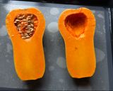 A picture of step 1 of Smoked pumpkin soup with cheddar.