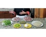 A picture of step 1 of Tacos 'El Paisa' with Beef Head and Tongue.