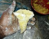 A picture of step 7 of Plantain stuffed cones.