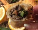 A picture of step 7 of Lahm bi Ajeen (Tripoli-Style Meat Pies).