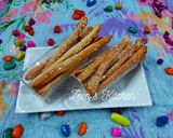 A picture of step 7 of Bosomat or Egyptian Breadsticks with Sesame Seeds.