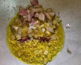 A picture of step 2 of Aloo Methi Matar.
