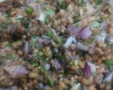 A picture of step 2 of Mooth daal cheela flowers.