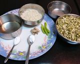 A picture of step 1 of Sprouted Moong Dal Idli.