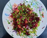 A picture of step 2 of Beetroot sandwich.